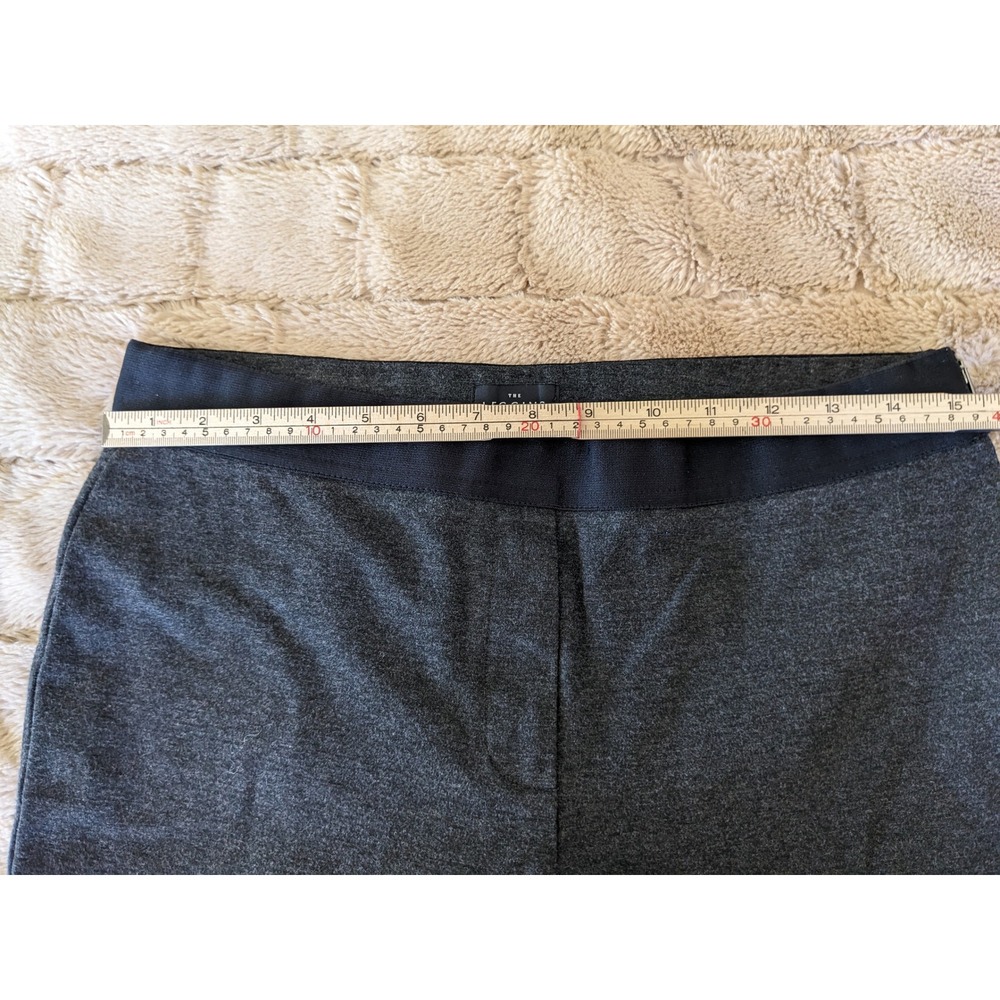 WHBM The Legging Grey Heathered Side Zip Ponte Knit Pants Size 10 - Picture 9 of 11